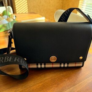 Burberry Black Leather Shoulder Bag